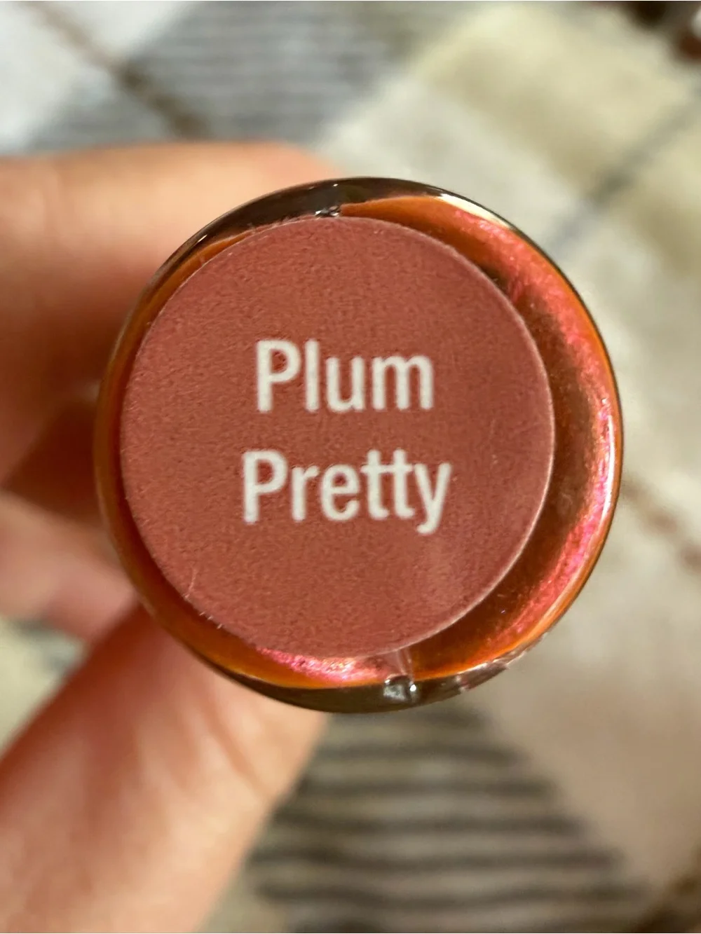 SeneGence Plum Pretty lipsense — Deep Plum with Rose-Gold Sparkle